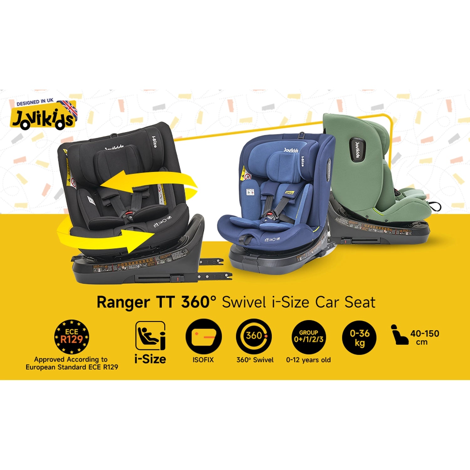 Ranger TT ISOFIX 360 Rotating Car Seat I-size - Blue